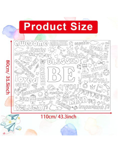 Póster de Colorear Gigante Motivacional Naozinebi 80x110cm 2