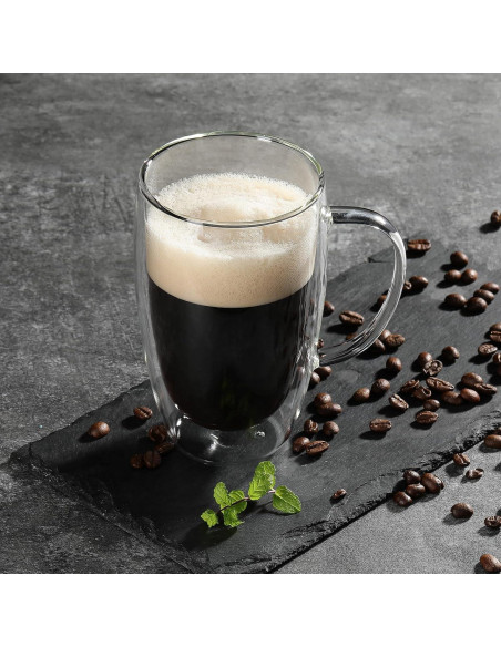 Paquete de 2 Tazas de Café Aurzen Doble Pared 443ml