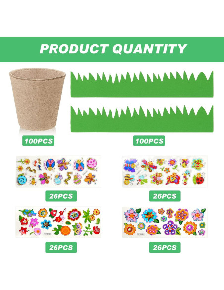 Kit de Manualidades de Jardín Gueevin 50 Piezas para Niños