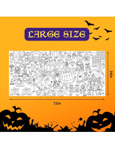 Póster Gigante para Colorear Halloween COZFUR 86 x 183 cm 2