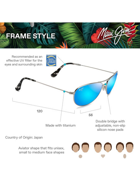 Gafas de sol polarizadas Maui Jim Baby Beach unisex 56mm