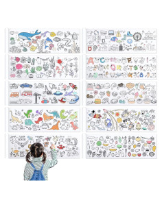 Rollo de Dibujo para Niños FUCEURY 10 Piezas 30x100 cm