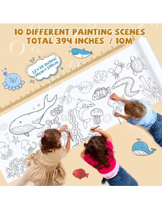 Rollo de Dibujo para Niños FUCEURY 10 Piezas 30x100 cm 2