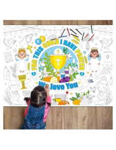 Póster de Colorear Gigante Naozinebi para Primera Comunión 110x80cm