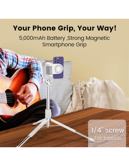 Soporte Magnético para Teléfono Vimitty 5000mAh Blanco