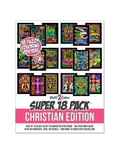Pack de 18 Pósters para Colorear Terciopelo Stuff2Color