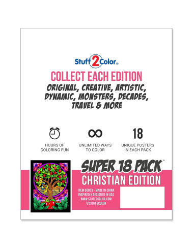 Pack de 18 Pósters para Colorear Terciopelo Stuff2Color