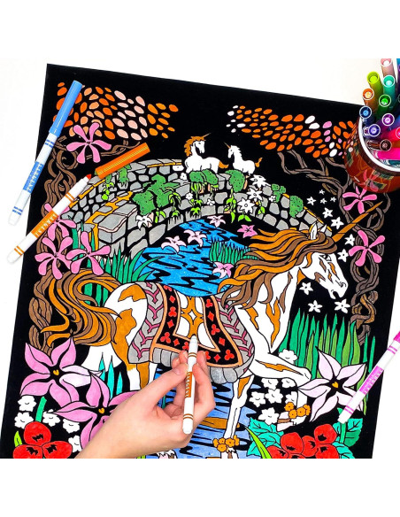 Póster para Colorear Puente Unicornio Stuff2Color 40x50 cm