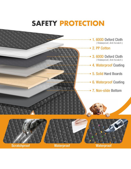 Funda de Asiento Trasero para Perros LekeSpring Negra 131.7x169.9cm Funda de Asiento Trasero para Perros LekeSpring Negra 131.7x169.9cm