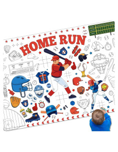 Póster para Colorear Gigante de Béisbol Papmiunm 77x110 cm