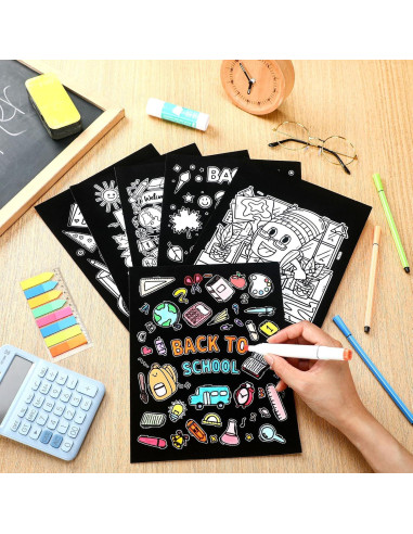 48 Pósters de Colorear Terciopelo Moinchore Regreso a Clases