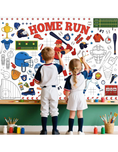 Póster para Colorear Gigante de Béisbol Papmiunm 77x110 cm