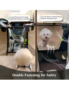 Funda de Asiento para Perros VIVAGLORY Hamaca Impermeable Caqui 2