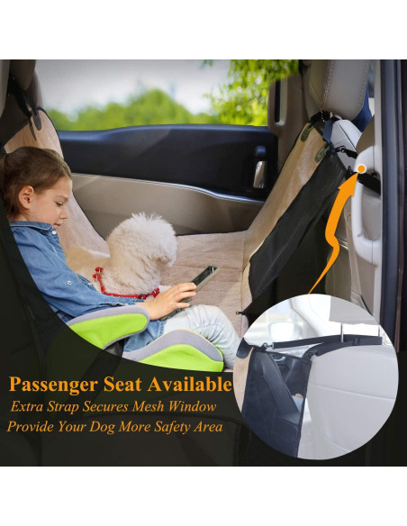 Funda de Asiento para Perros VIVAGLORY Hamaca Impermeable Caqui