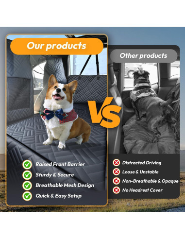 Cubierta de Asiento para Perros Pawlify XL Impermeable 149.9x73.9cm