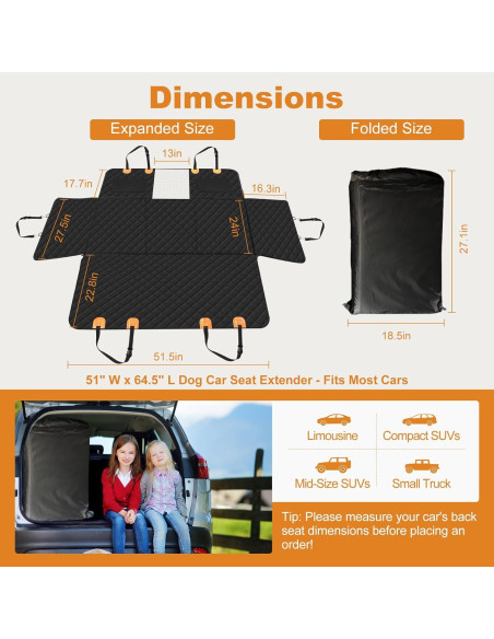 Extensor de Asiento Trasero para Perros MiKatpefy 158 kg Extensor de Asiento Trasero para Perros MiKatpefy 158 kg