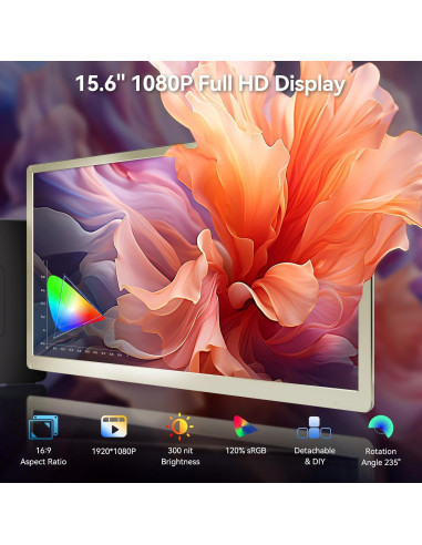 Extensor de Pantalla Triple Domyfan 15.6" FHD 1080P USB-C