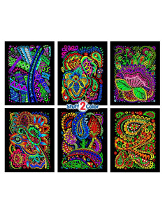 Paquete de 6 Pósters de Colorear Terciopelo Difuso Stuff2Color