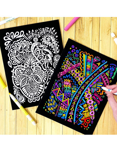 Paquete de 6 Pósters de Colorear Terciopelo Difuso Stuff2Color