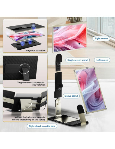 Extensor de Pantalla Triple Domyfan 15.6" FHD 1080P USB-C