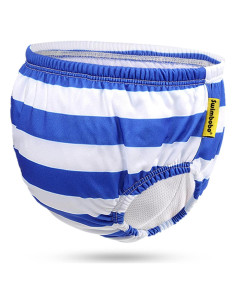 Pañal de Natación Reutilizable FreeSwimmingBaby L Blanco/Azul