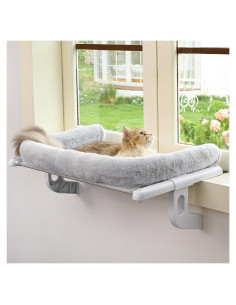 Perchero de Ventana para Gatos Zoratoo Grande Gris