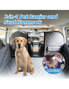 Funda de Asiento Trasero para Perros DOG SEAT COVER Gris 62x44cm 2