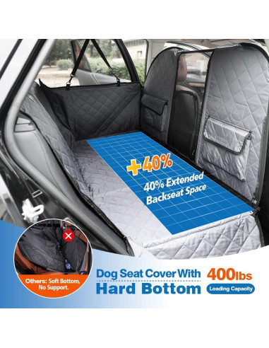 Funda de Asiento Trasero para Perros DOG SEAT COVER Gris 62x44cm