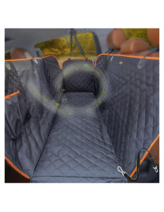 Funda de Asiento para Perros iBuddy XL Negra Impermeable 900D
