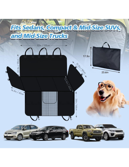 Funda de Asiento Trasero para Perros DOG SEAT COVER Gris 62x44cm Funda de Asiento Trasero para Perros DOG SEAT COVER Gris 62x44cm