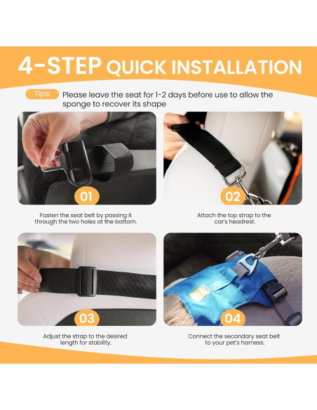 Asiento Elevado para Perro Pequeño HiPetpy DCS 48x50cm Asiento Elevado para Perro Pequeño HiPetpy DCS 48x50cm