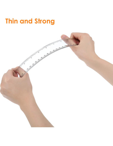 Regla Plástica Transparente EBOOT 30.48 cm - Paquete de 2