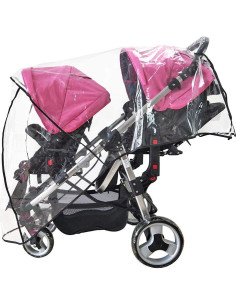 Cubierta de Lluvia para Cochecito Doble Comfy Baby Universal 2