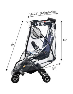 Cubierta de Lluvia Universal para Cochecito Bebé - Impermeable 2