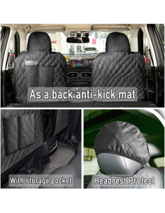 Funda de Asiento para Perros RUIANTE Negra Hamaca 2018-2025 2