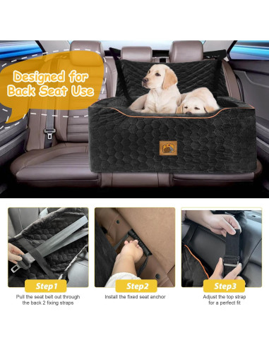 Asiento Elevador para Perros Melafa365 Mediano Negro 27 kg