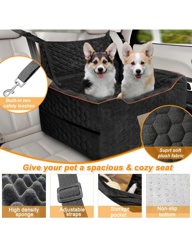 Asiento Elevador para Perros Melafa365 Mediano Negro 27 kg