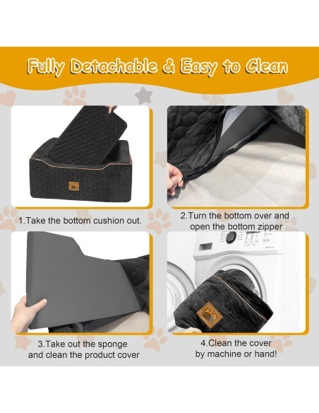 Asiento Elevador para Perros Melafa365 Mediano Negro 27 kg