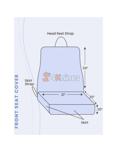 Cubierta de Asiento para Perros 4Knines - Impermeable y Antideslizante
