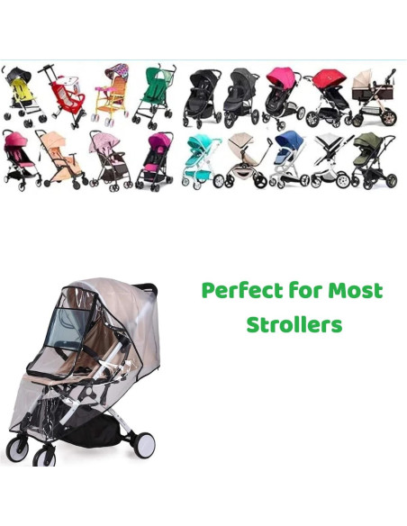Cubierta de Lluvia Universal para Cochecito de Bebé EVA 56x99cm