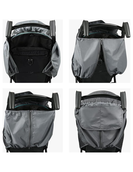 Cubierta de Lluvia para Cochecito Bebamour Gris Oscuro - Impermeable y UV