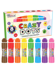 Marcadores de Puntos Locos Suministro de Arte 8 Unidades Lavables