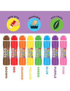 Marcadores de Puntos Locos Suministro de Arte 8 Unidades Lavables 2