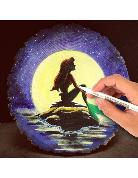 Paquete de 30 Marcadores Metálicos Lineon 24 Colores Punta Fina