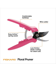 Tijeras de Podar Florales Fiskars Rosa Pétalo - 1.27 cm 2