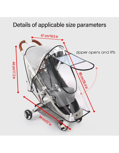 Cubierta de Lluvia Universal para Cochecito Bebé YRCFYZ-0227-01