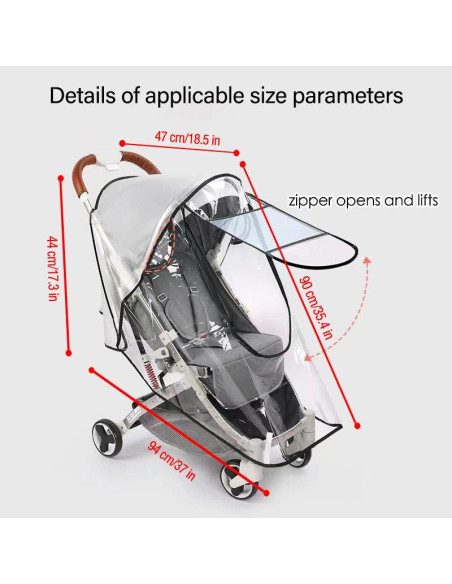 Cubierta de Lluvia Universal para Cochecito Bebé YRCFYZ-0227-01