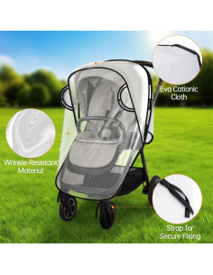 Cubierta de Lluvia Impermeable Nuna para Cochecito - Protección Todo Clima 2