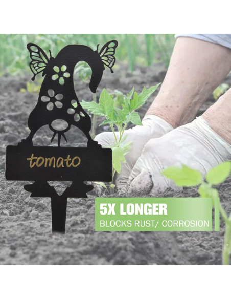 Marcadores de Jardín en Forma de Gnomo ChezMax - Paquete de 4 Marcadores de Jardín en Forma de Gnomo ChezMax - Paquete de 4