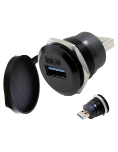 Adaptador USB 3.0 Macho a Hembra YiKaiEn, Impermeable y Duradero